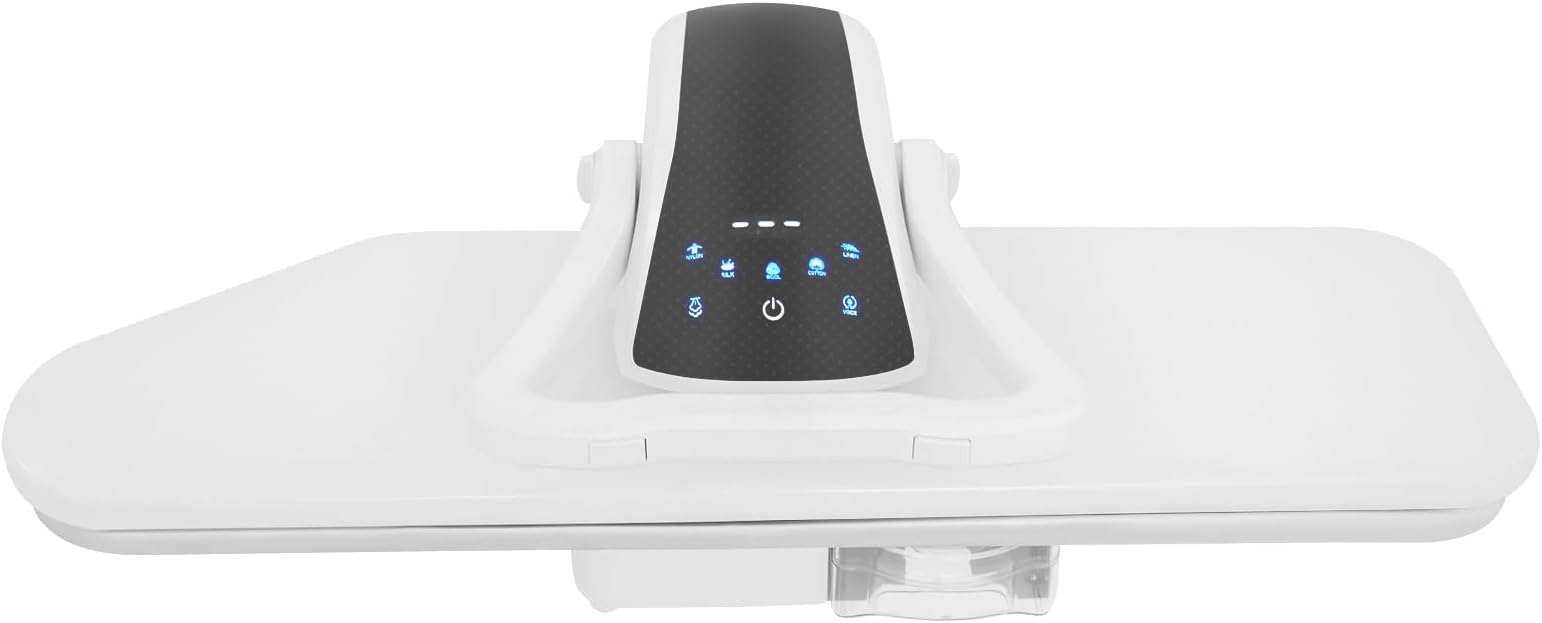 - 36" Large Steam Iron Press with LED Touch Screen, Professional Iron Press Machine Steam Press with 5 Fabric Settings & Steam Burst Function for Home Business (White)