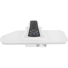 Intelligent Steam Press, 1600W White Professional Digital Steam Press w/ 5 Fabric Settings, 36" Large Steam Iron Press Machine w/Touch Screen & Voice Prompts for Home and DIY Hot Stamping