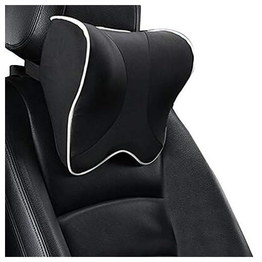 ZATOOTO Nackkudde för bil – nackstödskudde i minnesskum för bilstol, nackstöd för vuxna och barn, svart