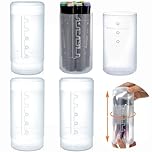 TOPZEA 4 Pack Retractable Makeup Brush Holders, Plastic Clear Makeup Organizer Case Travel Makeup Brush Holder with Lid Brushes Container Cups Dust-Proof Storage