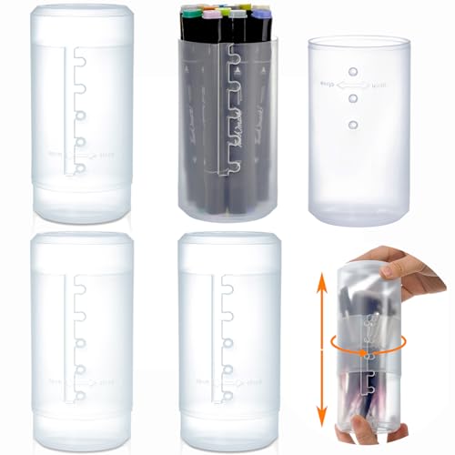 TOPZEA 4 Pack Retractable Makeup Brush Holders