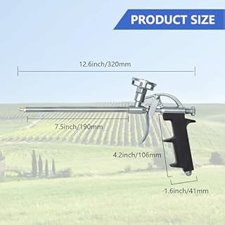 1X PU Spray Foam Gun, sealant Foam Gun, Spray Foam Distribution Gun, Spray Thermal Insulation Expansion Foam Gun, Used to Fill The Gaps of Sealed Windows