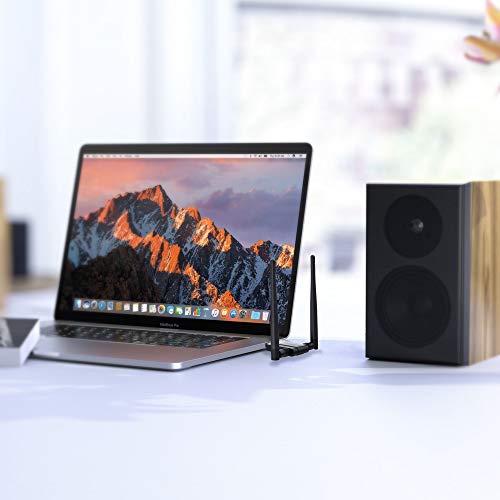 Blueshadow USB WiFi Adapter 1200Mbps -Dual Band 2.4G/5G Mini Wi-fi ac Wireless Network Card Dongle w/2x 5dBi External Antennas for Desktop Laptop PC Windows 10/8.1/8/7/XP, MAC (Upgrade with 2 PA)