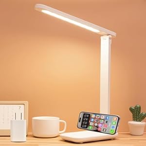 Led Desk Lamp Dimmable Desk Light Reading Lamp 3 Lighting Modes, Eye Protection Desk Lamp Desk Accessories, Study Desk Lamp Equipped USB Charger Suitable for Home Office is for Gift Giving