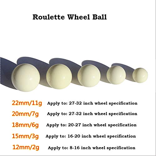 bobeini 3pcs Russischer Roulette Ball Casino Roulette Spiel Ersatzball Harzball