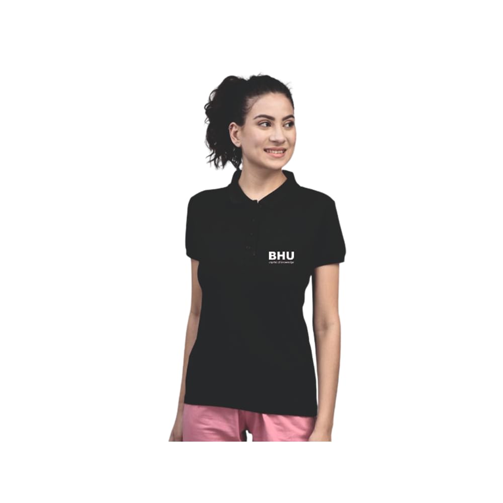 Women Pure Cotton Polo T-Shirt | Womens Polo Collar Neck T-Shirt | BHU Cotton Solid Polo Neck Half Sleeve T-Shirt | Casual Tshirts for Women-image-31