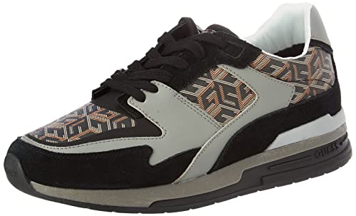Guess Enna, Sneaker Uomo, Black, 45 Eu