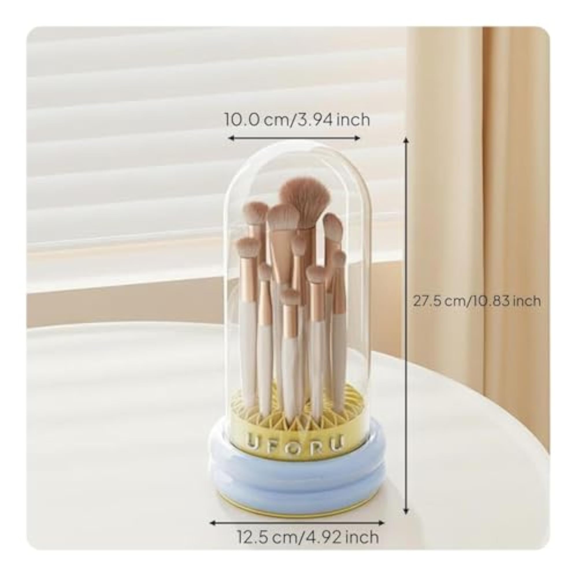 Bubble Blue Makeup Brush Organizer, Dustproof Storage