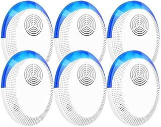 Okutani Ultrasonic Pest Repeller 6 Pack, Mouse Repellent Ultrasonic Plugin Indoor Home Electronic Pest Control for Spiders Roaches Insects Rodents