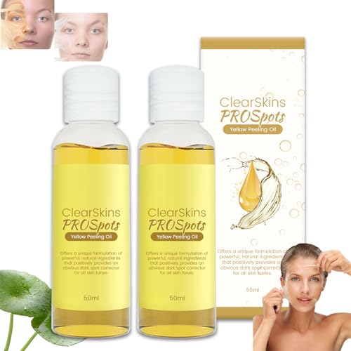 Exfoliating Cleansing Oil, Extra Strength Yellow Peeling Oil, Yellow Peeling Oil for Face, Yellow Peeling Oil for Dark Skin, Deep Cleansing Moisturizing, For All Skin Types (2pcs)