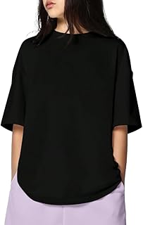 Oversized T- Shirt for Girls & Teens - Cotton - Drop shoulder Half Sleeves Top For Kids - Loose Top Tees