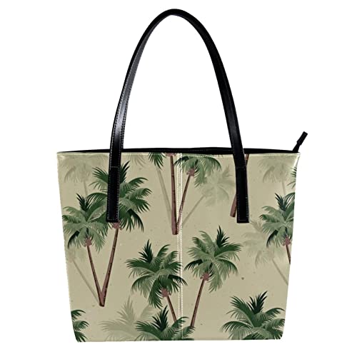 Sac fourre-tout léger à motif palmiers tropicaux multicolore