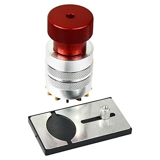 eoocvt Professional Watch Plastic Crystal Lift Glasses Remover Inserter Repair Tool with Base - Red