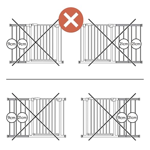 hauck Open N Stop 2, Weiß – Schutzgitter Treppe und Tür 75–80 cm – Kindersicheres Absperrgitter ohne Bohren – Manuelle 1 Hand Öffnung – nur für Innen