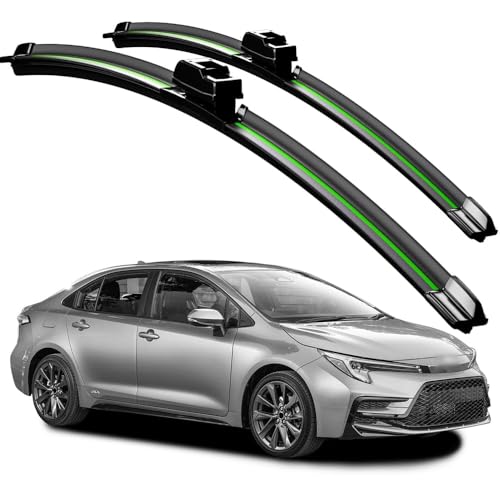 Compatible With Toyota Corolla E210 E140 E170 E120 E130 2003-2024 Wiper Blades Front Windshield Wipers Water Repellent Available in All-Seasons OEM Quality 28