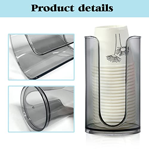 2 Pack Disposable Bathroom Paper Cup Dispenser, Small Plastic Compact Cup Plastic Dispenser Cup Holder For Bathroom Vanity Countertops Makeup Table Powder Room Bathroom Guest For 3 Oz Mouthwash Cups #TOP2