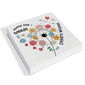   Spring-Decorations-Country-Some-See-Weeds-Others-Wishes-Wood-Sign-Floral-Spring-Home-Decor-Indoor-for-Table-Desk-Shelf-5-X-5-Inches