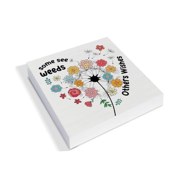   Spring-Decorations-Country-Some-See-Weeds-Others-Wishes-Wood-Sign-Floral-Spring-Home-Decor-Indoor-for-Table-Desk-Shelf-5-X-5-Inches