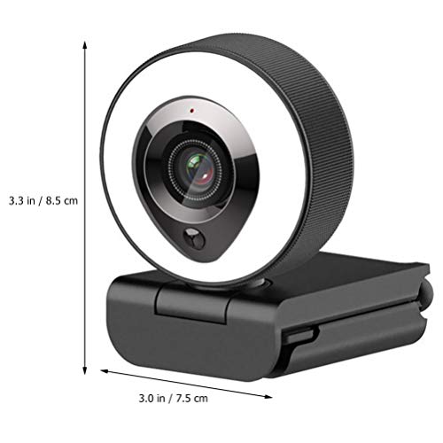 1 Conjunto Câmera Avançado Webcam De Alta Definição Preencher a Luz Da Webcam 4k Plástico Computador