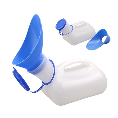 1000ml Portable Urinal for Men and Women,Easy to Use, Removable Design with Clear Measurement Markings,Hygienic, Spill-Proof, Lightweight Plastic Urine Bottle with Handle,Ideal for Travel, Nighttime Use, and Individuals with Limited Mobility