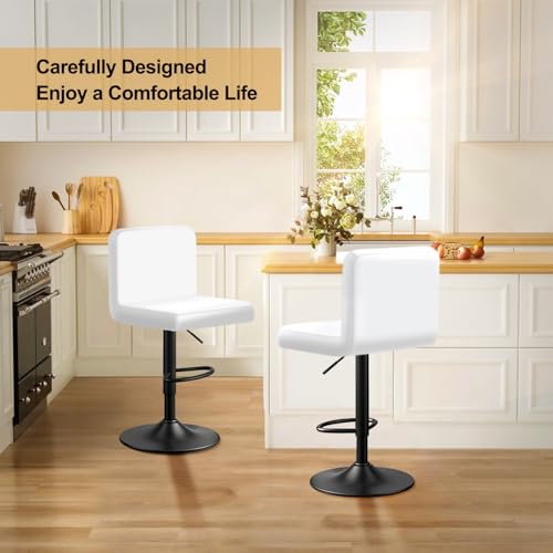 Miniatura 5 de Hualisiji Funda Terciopelo Para Taburete De Bar Funda De Silla Taburete De Barra Fundas Elásticas Para Sillas, Tela De Lujo, Textura Suave, Resistente A Las Arrugas, Lavable 4, Blanco