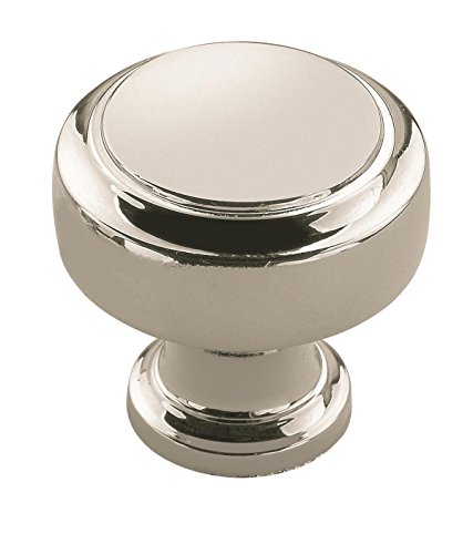 Amerock | Cabinet Knob | Polished Nickel | 1-3/16 inch (30 mm) Diameter | Highland Ridge | 1 Pack | Drawer Knob | Cabinet Hardware