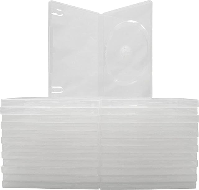 25 Empty Standard Clear Replacement Boxes / Cases for Single DVD Movies #DVBR14CL