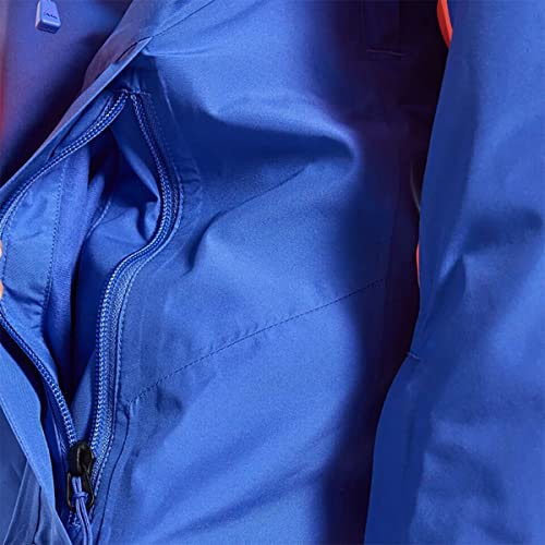 Burton Jaqueta Anoraque Feminina Padrão Fronha Gore-TEX 2L, Azul Amparo/Laranja Tetra, Médio