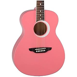 Luna Guitars AR Bor BLK 3/4 Aurore boréale Guitare acoustique Pink Pearl - Les Beatles, Paul McCartney, John Lennon, RIngo Starr, George Harrison Luna Guitars AR Bor BLK 3/4 Aurore boréale Guitare acoustique Pink Pearl – Image 2
