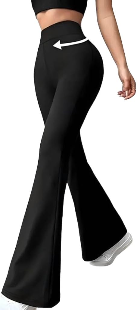 FASHA Womens Flare Pant High Waist Stretchable Trousers for Women | Bell Bottom Pants for Women | Wide Leg Palazzo Pants | Flared Yoga Pants |Casual Wear Office/Gym Wear Pants-Pack of 1-picture-14