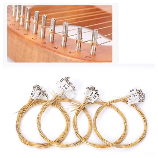 Juego de cuerdas de nailon para arpa de lira, larga vida útil, sonido superior (19 cuerdas de latón)