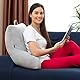 InnovaGoods Huglow Lesekissen mit Armlehne, für Sofa, Bett und Teppich, Lendenwirbel-Lesekissen mit Tragegriff, ergonomisch, verhindert Unbehagen und Schmerzen, Grau