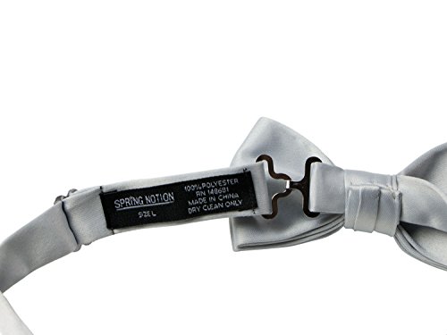 Spring Notion Boys' Pre-Tied Banded Satin Bow Tie Small Antique Gold4