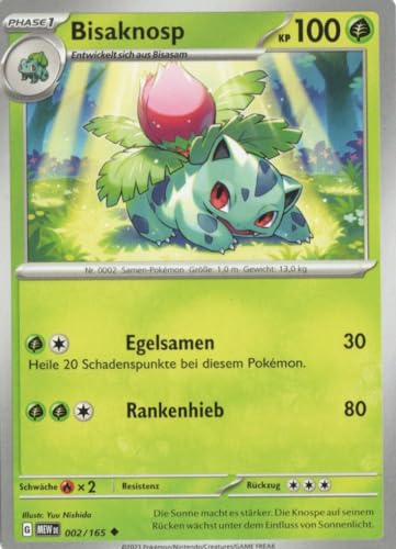 MZTCG - Bisaknosp MEW 002-151 - Sammelkarte - Deutsch - mit MZTCG Versandschutz