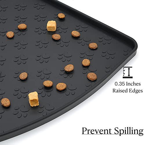 GueXioXio Pet Food Mat, Pet-Friendly Silicone Cat Dog Feeding Bowl Mat for Food and Water, Non-Slip/Waterproof Dog Food… - Image 6