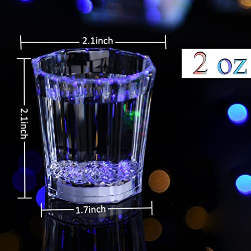 24 Pcs Light Up Shot Glasses For Party Favors Adults Guests Kids Party Cups Led Shot Glasses Glow In The Dark Party Supplies Birthday Shot Glass Glowing Party Cups For Night Club,Christmas,Halloween #TOP2