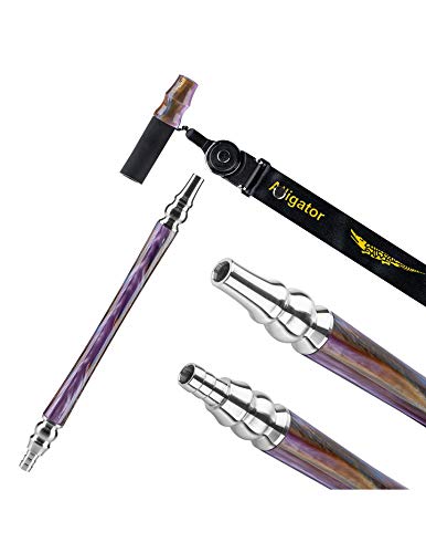 Alligator Bingo Shisha aus Edelstahl - Purple - inklusive Zubehör | LED Beleuchtung + Schlauch Set inkl. Mundstück… – Bild 5