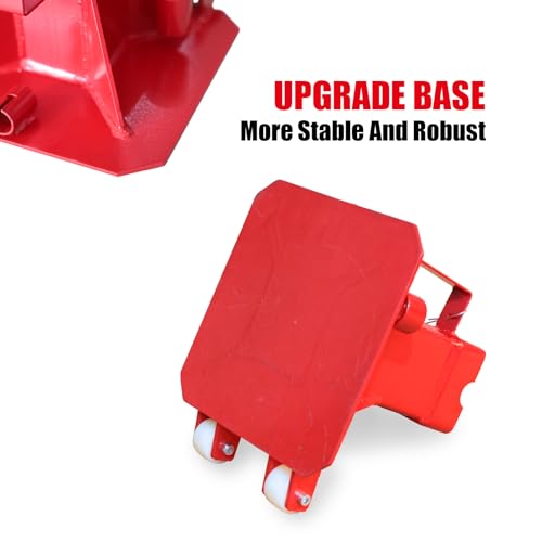 Image of Torin ATZ70006PB Heavy Duty Jack Stands: Pin Style Jack Stand with 2 Casters and Handle, Easily Portable Car Stand for Car SUV, Truck and Pick Up, 7 Ton (14,000 lb) Capacity, Red