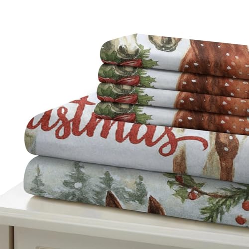 Housse de couette Noël pour lit 260x220cm et décorations de fêtes