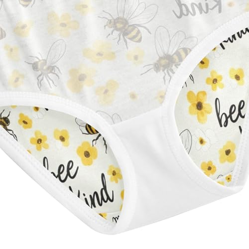 Toddler Girl Panties, Cute Cartoon Bees Girls' Cotton Brief Underwear, 2T–8 Years4