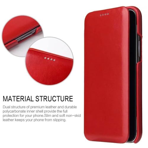 Coque rigide en cuir véritable pour iPhone 13 Pro Max avec clapet - 7