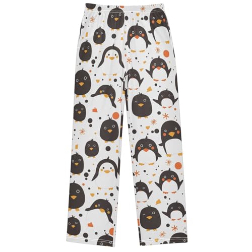 Boy's Pants Cute Penguin Jogger Pants Elastic Waist Long Bottoms Trousers with Pockets 6-14 Years