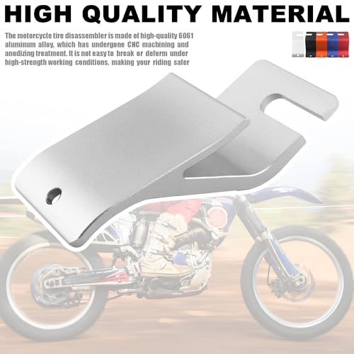 Image of Motorcycle Repair Tire Bead Installation Assistance Tools,Dirt Bike Off-Road Tire Removal Install Assistance Changer Tool for CRF CR KXF KX YZF YZ RM RMZ DRZ EXC SXF XCF EXCF XCW(Silver)