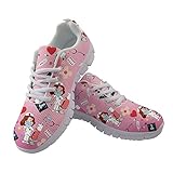  HUIACONG Zapatillas de deporte para mujer, para correr, fitness, enfermeras, EU 36-43, Rosa enfermera niña, 39 EU