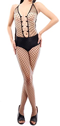 Combinaison Resille Ouverte - Lingerie Ultra Élastique - Noir - 40-75 kg Cover