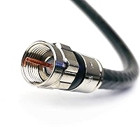 50ft Orange RG-11 Coaxial Cable - 14AWG Direct Burial Underground Cable For TV Antenna & Satellite