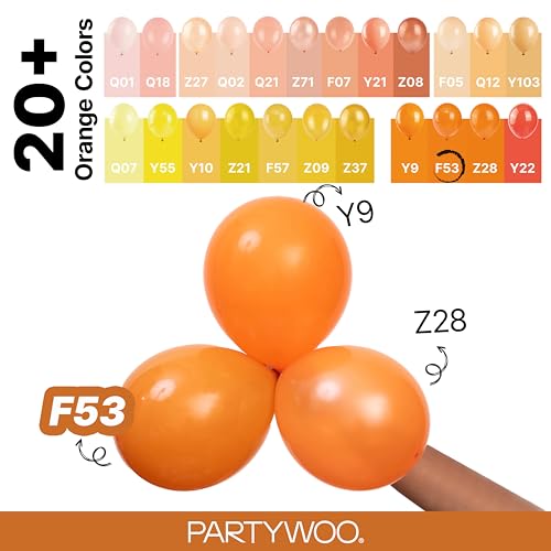 Image of PartyWoo Burnt Orange Balloons 140pcs Different Sizes of 18 12 10 5 Inch Terracotta Rust Fall Color Autumn Boho Balloon Arch Kit Garland for Thanksgiving Halloween Fall Party Decorations Orange-F53