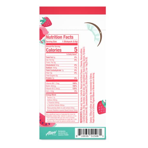Alani Nu Energy Stick Packets, Activate With Water, 200Mg Caffeine, Zero Sugar, 30Mcg Biotin, Formulated With Amino Acids Like L-Theanine To Prevent Crashing, Hawaiian Shaved Ice, 10 Sticks Per Pack #TOP1
