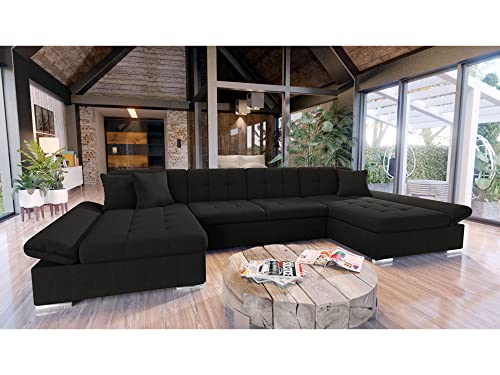Bestmobilier - Ulys - canapé panoramique U - Convertible avec coffres - 7 Places - Style Contemporain Cover