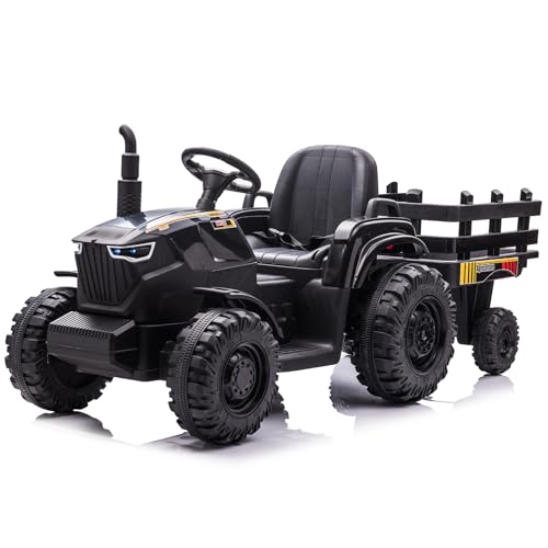 24V Kids Ride-On Tractor with Trailer